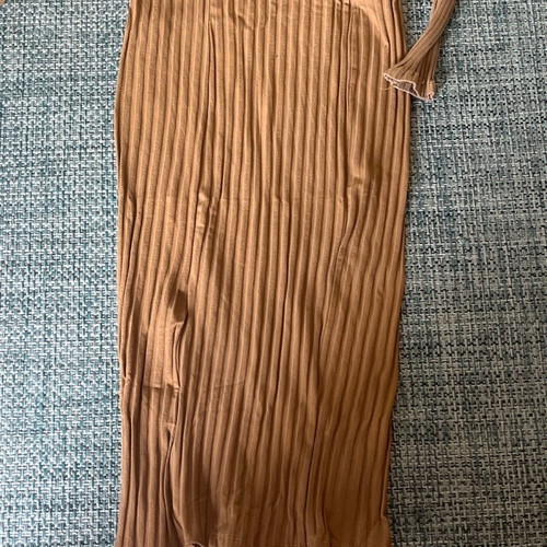 Skirt and blouse set new, beige and brown, size small/medium
