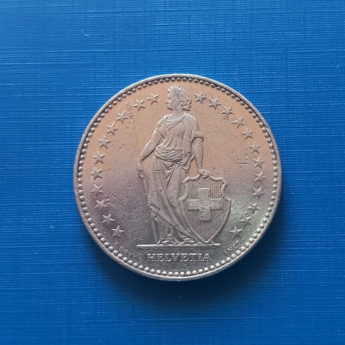 Switzerland 2 francs 1993 coin like new