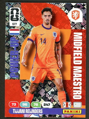 2026 Panini World Cup Adrenalyn XL #577 Reijnders Power Up pack like new