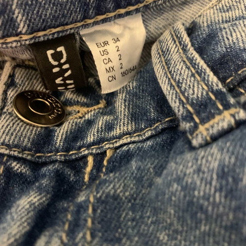 Graffiti jeans H&M like new, blue, size XS
