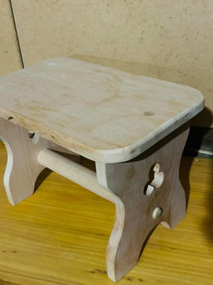 Handmade stool solid wood new