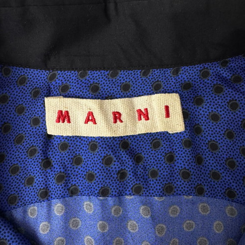Marni Polka Dot Silk Shirt size S like new, blue