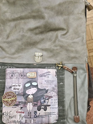 Anekke Aviator backpack used, beige and brown