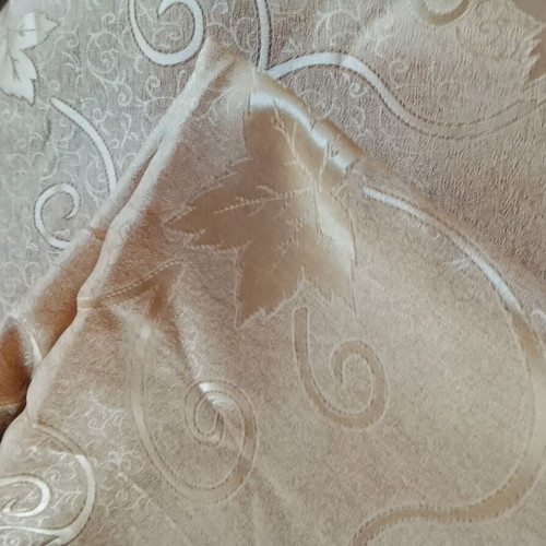 Curtain beige gold satin, 280x270 cm