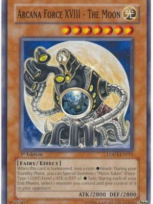 Arcana Force XVIII - The Moon used Yu-Gi-Oh! card 1st Edition LODT-EN015