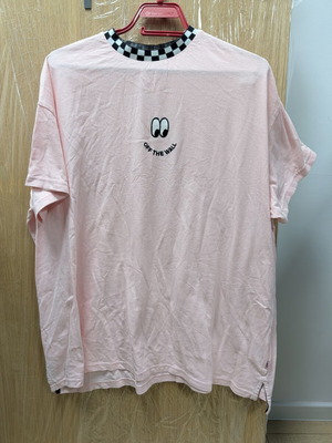 Vans t-shirt με καρό λεπτομέρειες, σαν καινούργιο, ροζ