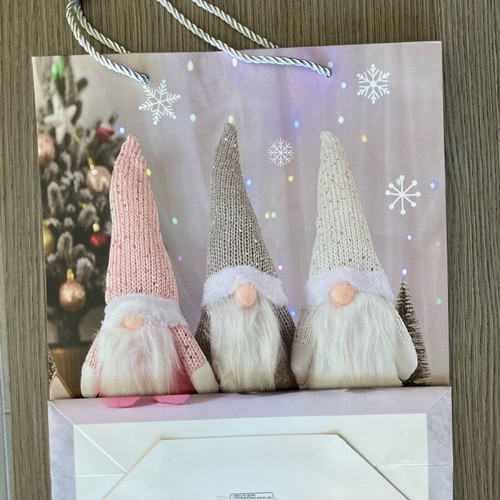 Paper bag with glitter medium size new