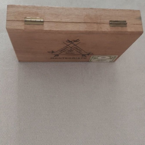 Montecristo empty wooden cigar box for 50 cigars used