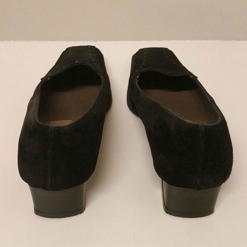 Moschoutis suede leather pumps used, size 38, black
