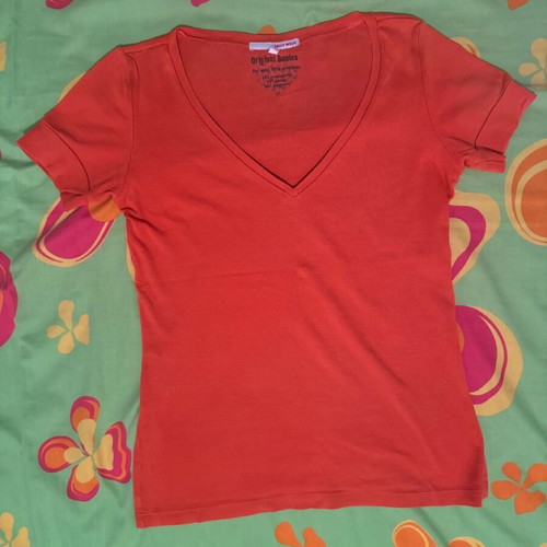 Tally t-shirt used, orange, size L, mako fabric