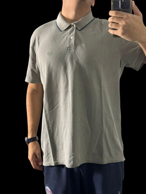 Timberland polo shirt like new, grey, size L, embroidered logo