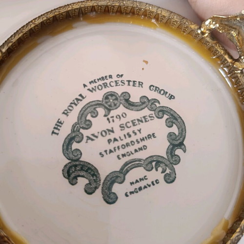 Royal Worcester Group Palissy Avon Scenes deep decorative plate like new
