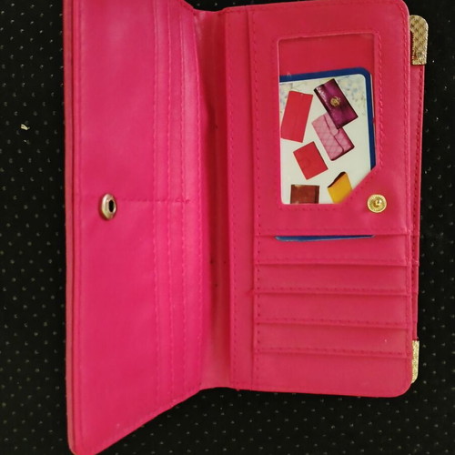 Wallet new, red with many compartments