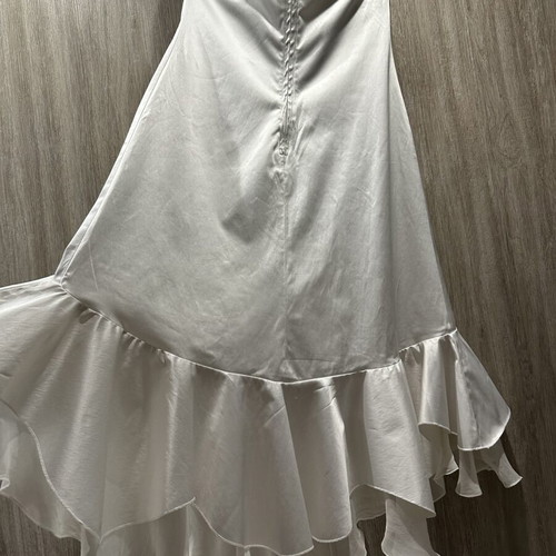 Vintage Y2K Satin Hi-Low Dress like new, ivory