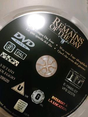 Remains of the Day DVD σαν καινούργιο με ελληνικούς υπότιτλους