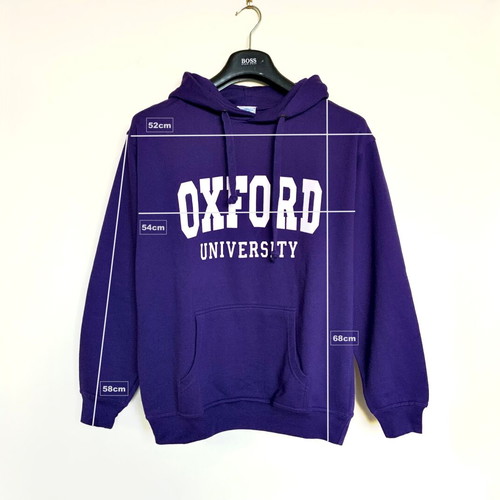 Oxford University men's hoodie sweatshirt new, size M, purple