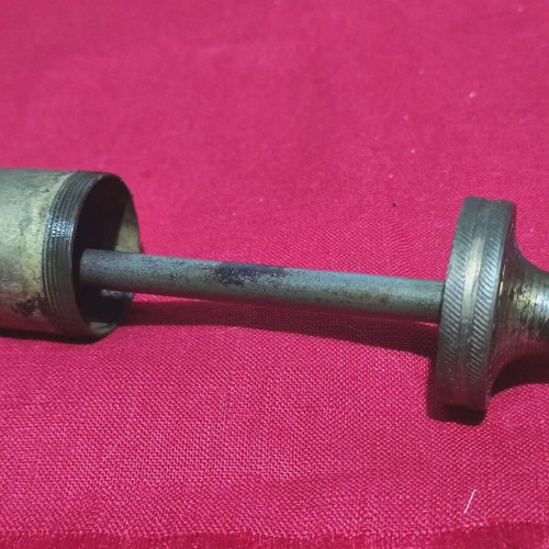 Brass oil pump used, old, 40 cm length