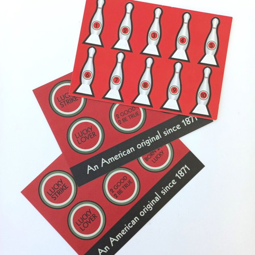 Lucky Strike collectible postcard set of 3 like new, 00's decade