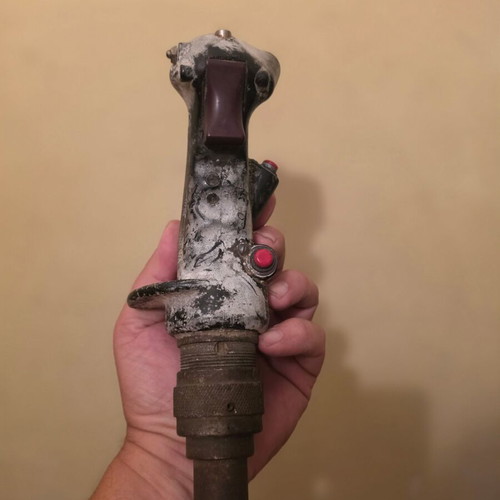 Vintage Huey helicopter control stick, original with patina, Greek army assignment