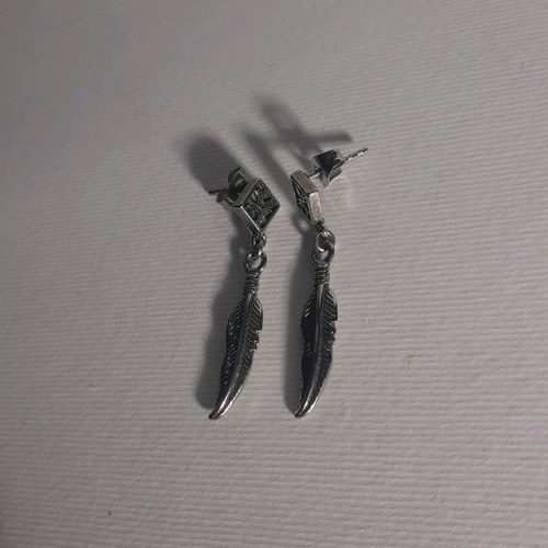 Earrings like new, stainless steel, silver color