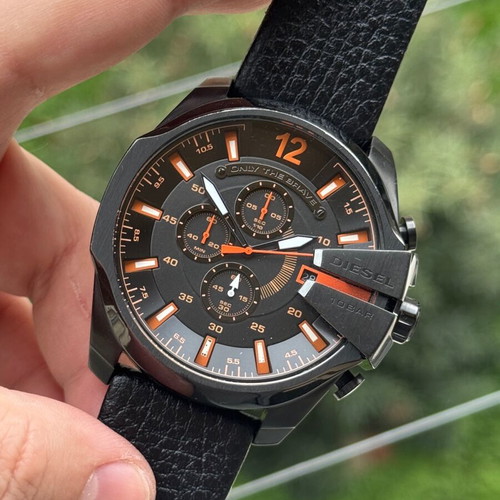 Diesel Mega Chief Chronograph like new, steel, black