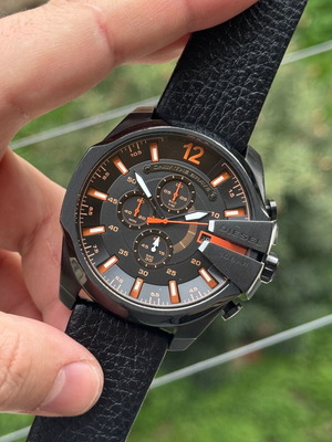Diesel Mega Chief Chronograph σαν καινούργιο, ατσάλινο, μαύρο