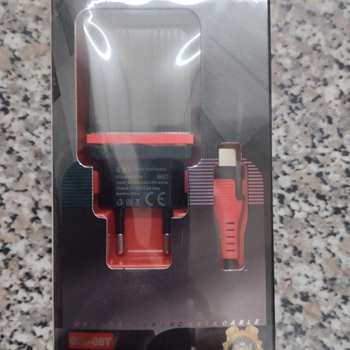 Φορτιστής κινητού με 2 θύρες USB-C και καλώδιο Type-C 2.4A καινούργιος