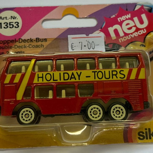 SIKU 1353 Double Deck Coach Holiday Tours new, scale 1:86