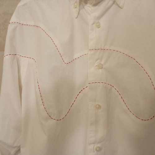 Evisu Deluxe white shirt with cufflinks size L like new