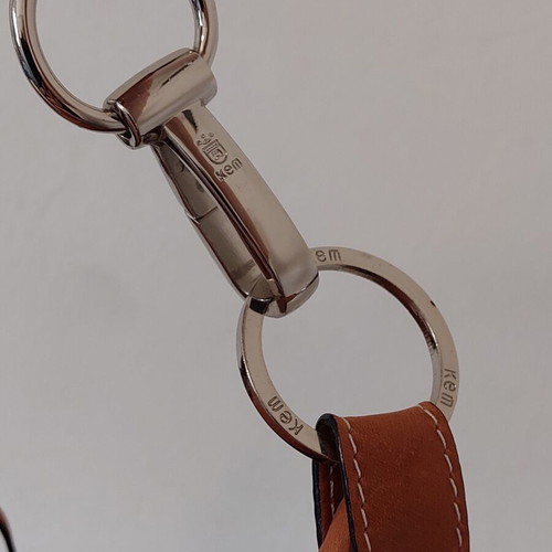 Kem leather women's crossbody bag, medium size, brown orange