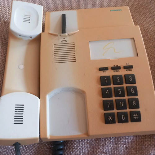 Siemens vintage home phone used, wired without cable