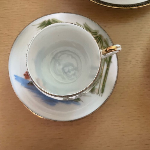 Vintage Hayasi Japanese Fine China Geisha Girl Bone China Kutani tea set like new