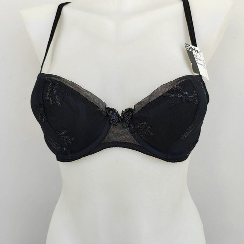Vintage Dim women's bra size 75B black lace new
