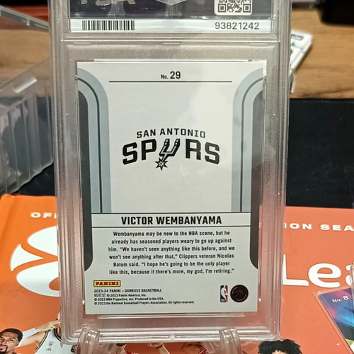 Victor Wembanyama 2023 Donruss Panini Graded Franchise Features #29 PSA Mint 9