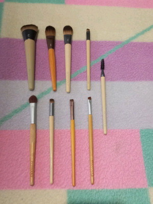 Σετ 9 πινέλα Ecotools μεταχειρισμένα, μερικά καινούργια