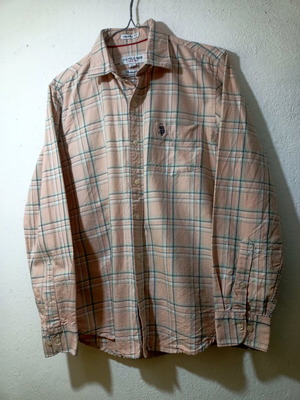 U.S. Polo Assn. men's slim fit shirt, like new, size L, peach
