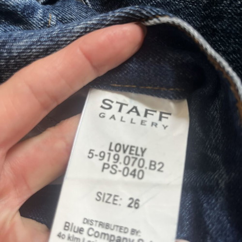 Staff jeans new, soft elastic, wide leg, size 26, blue