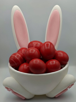 Handmade 3D Printed Easter Bowl Bunny new