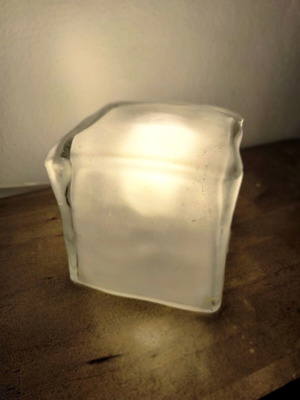 IKEA Iviken vintage επιτραπέζιο φωτιστικό Ice Cube design 90s σαν καινούργιο