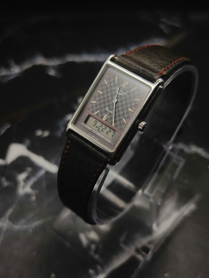 Longines Vintage Ana-Digi Quartz Tank Watch Ref. 199 Swiss 4048