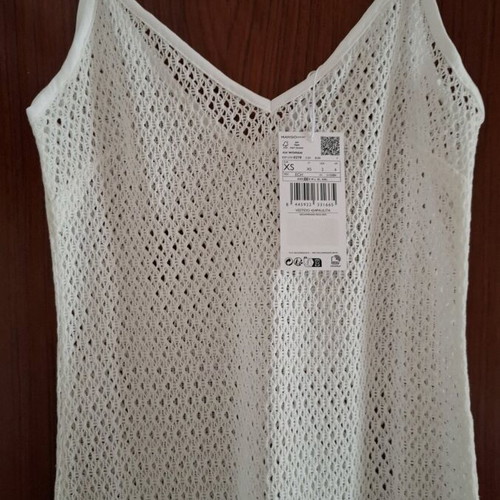 Mango long azur dress new, size XS, white