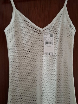 Mango long azur dress new, size XS, white
