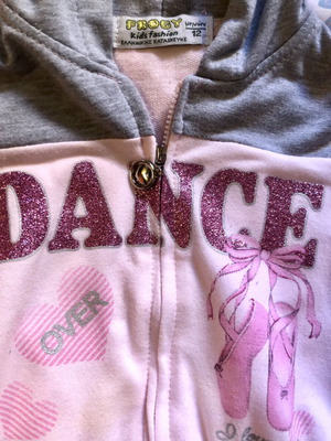 Σετ φόρμας dance βαμβακερό σαν καινούργιο, 3-6 μηνών (φούτερ, παντελόνι, T-shirt)