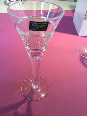Salvador Dali crystal liqueur glasses new, set of 6