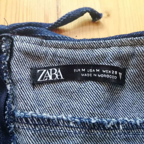 Zara denim corset bustier top size M