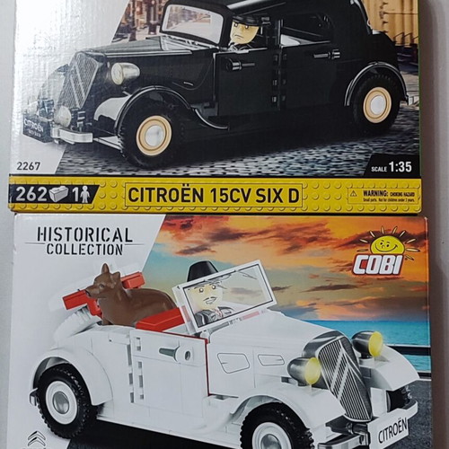 Citroen Traction 7C and Citroen 15CV Six D building sets by COBI