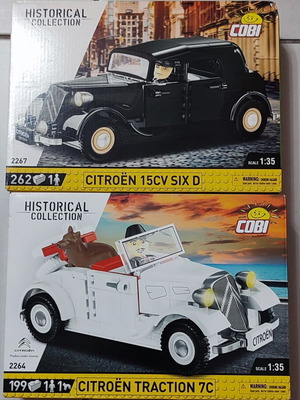 Citroen Traction 7C and Citroen 15CV Six D building sets by COBI