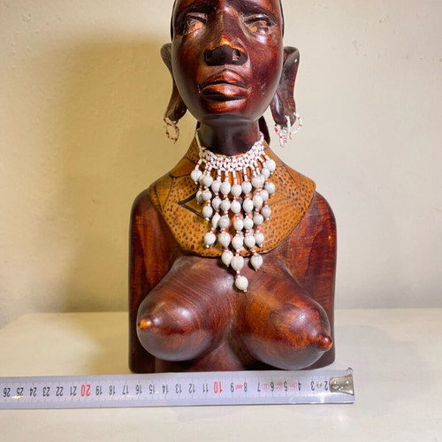 African Statue used, handmade with minor defect