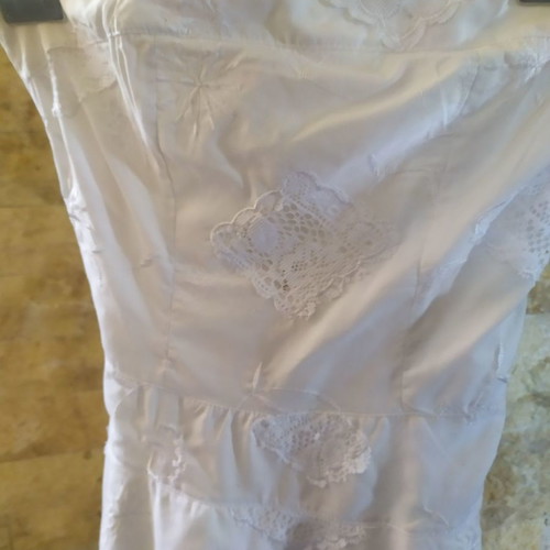 White strapless dress used, size S