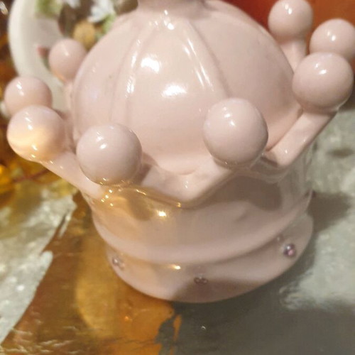 Porcelain decoration in pink color new